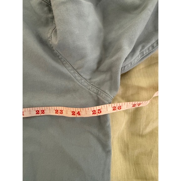 Free People Night Moves Button Down Blue Ruffle Satin Boho Shirt Small - Picture 8 of 8